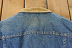 Vintage 1980s Wrangler Western Wear Blanket Lined Denim Jean Jacket Men's M