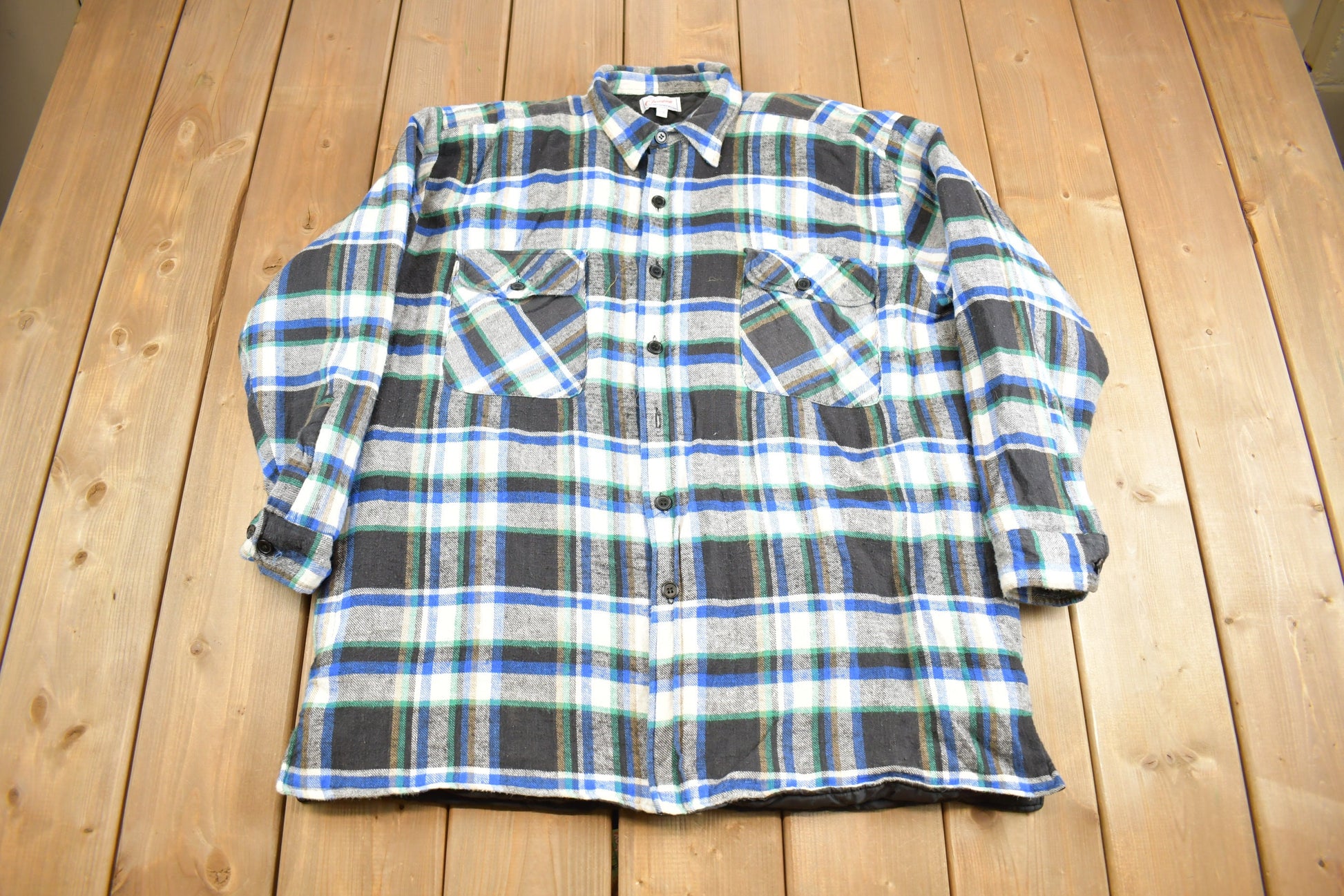 Vintage 1970s Champion Button Up Plaid Jacket  Vintage Champion  True Vintage  Canadian Vintage  Vintage Champion