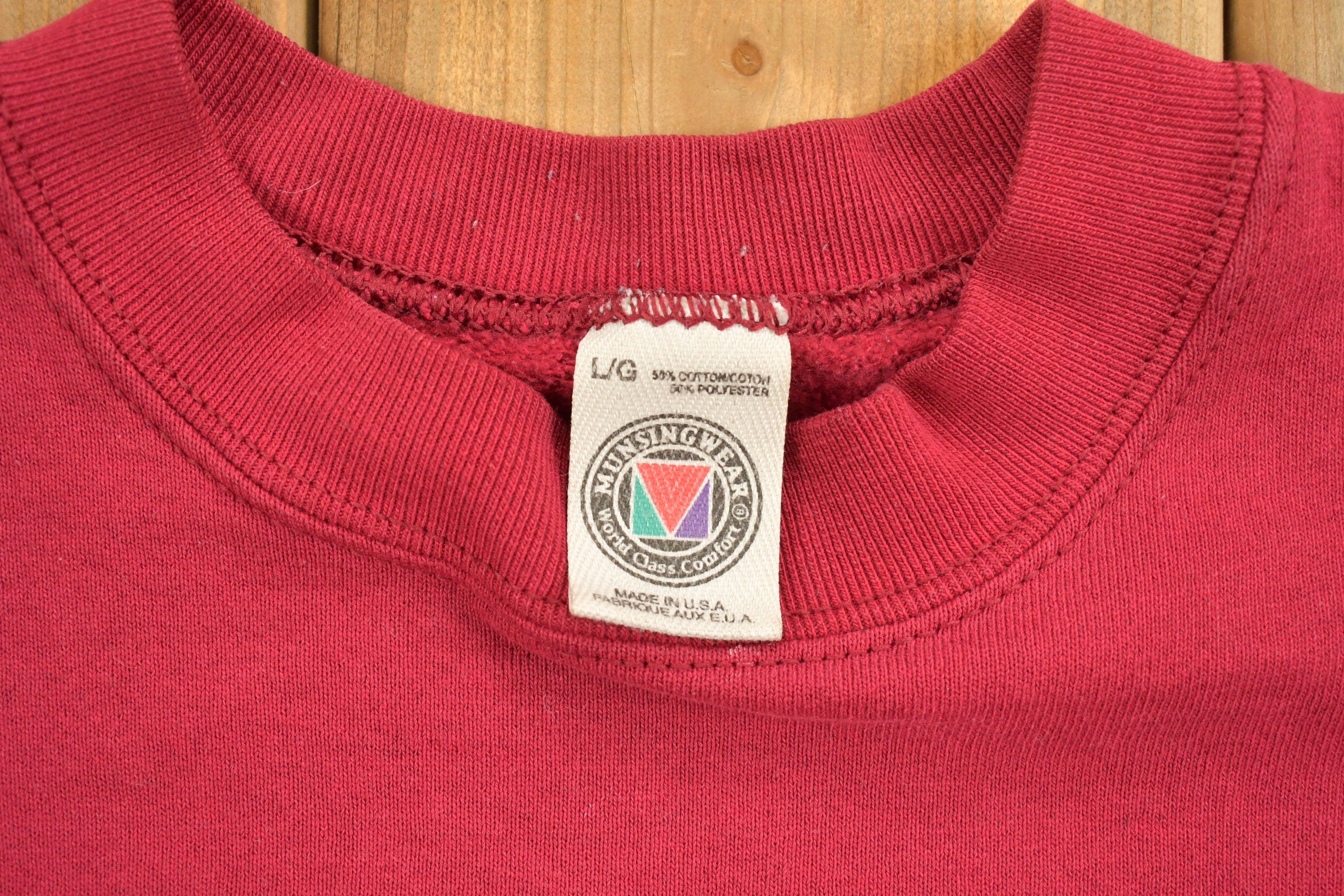 Vintage 1990s Blank Red Crewneck Sweatshirt