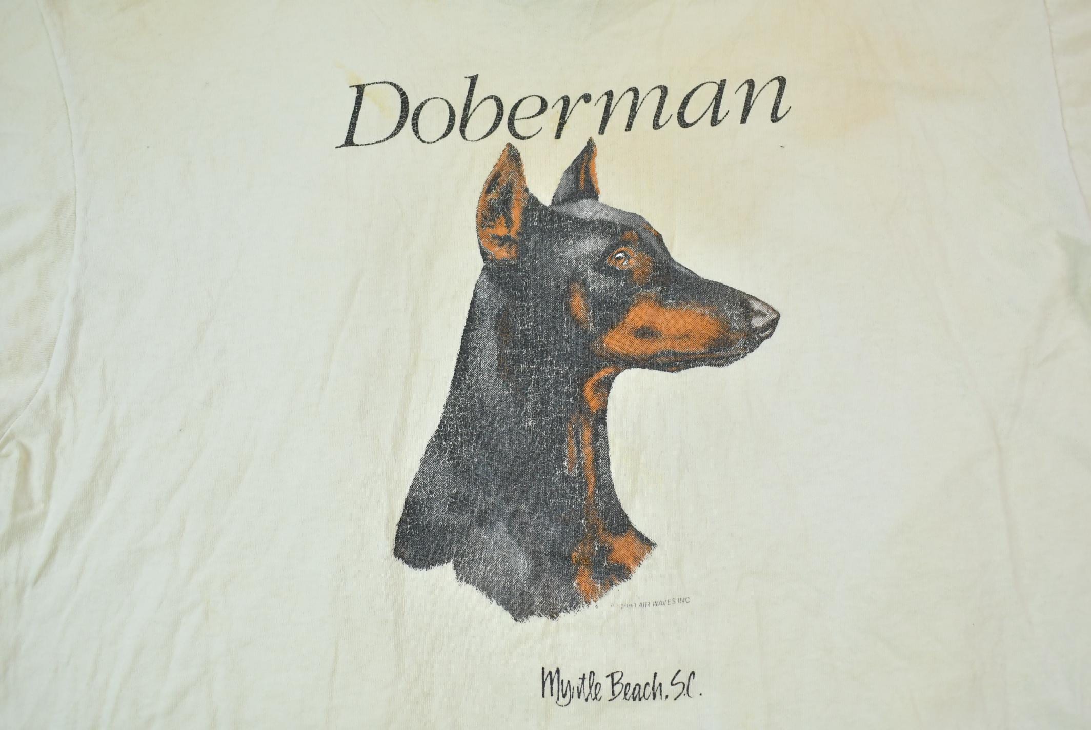 Vintage 1990s Doberman Graphic T-Shirt  Vintage Dog T Shirt  Made In USA  Dog Lover Shirt  Dog Shirt  Size XL