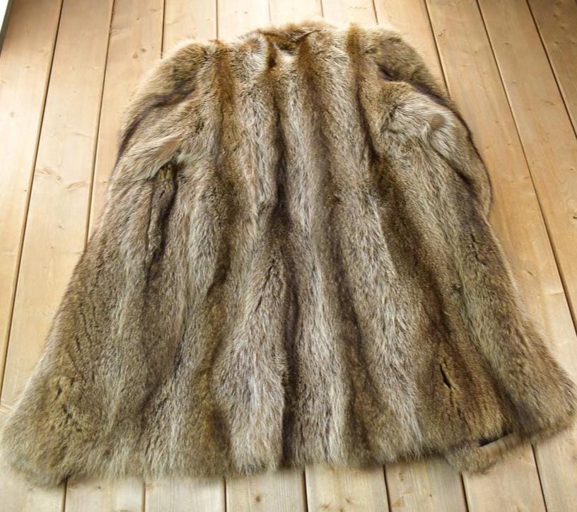 Vintage 1970s Full Length Raccoon Fur Coat Made In USA