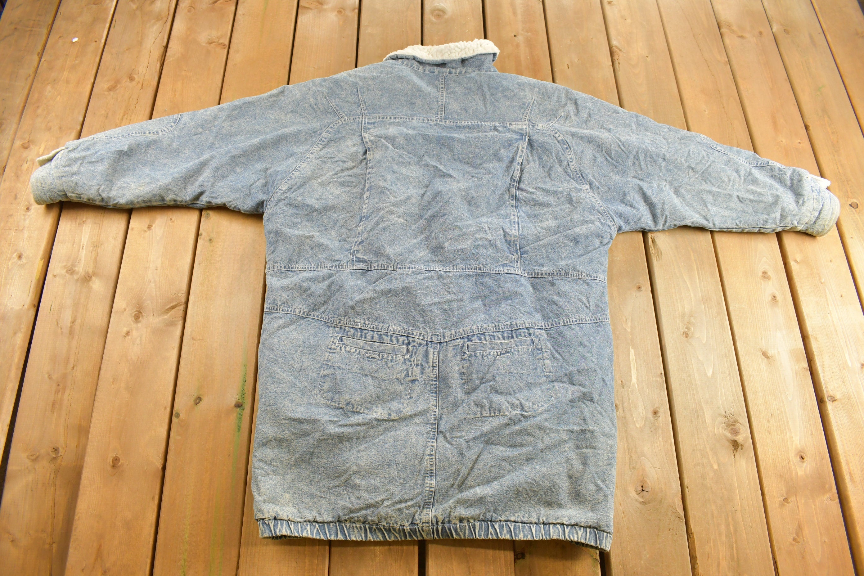 Vintage 1990s Blue Creek Denim Full Length Jean Jacket