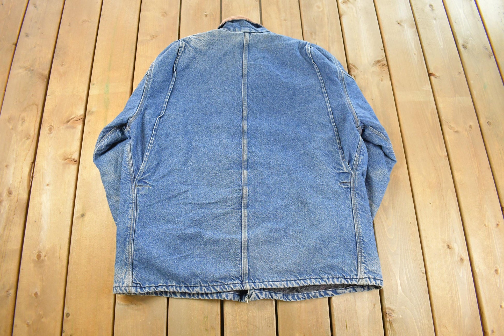 Vintage Carhartt Denim Chore Jacket Blanket Lined Jacket Men's 2XL