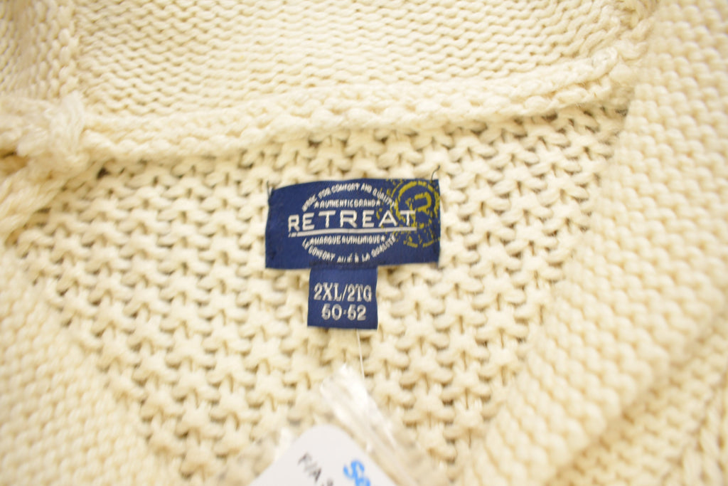 Vintage 1990s Deadstock Retreat Cable Knitted Cardigan Sweater
