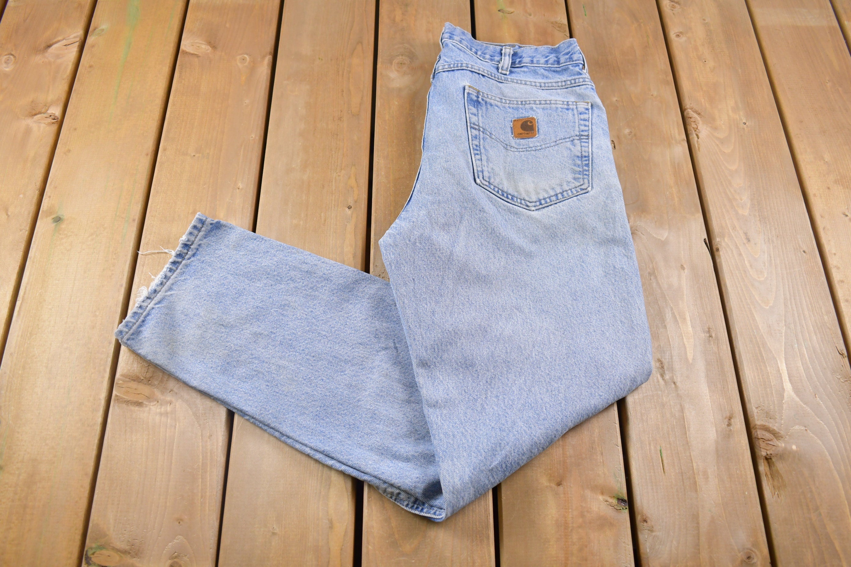 Vintage 1990s Carhartt Work Pants Size 32 x 31 90s Carpenter Pants Made In USA