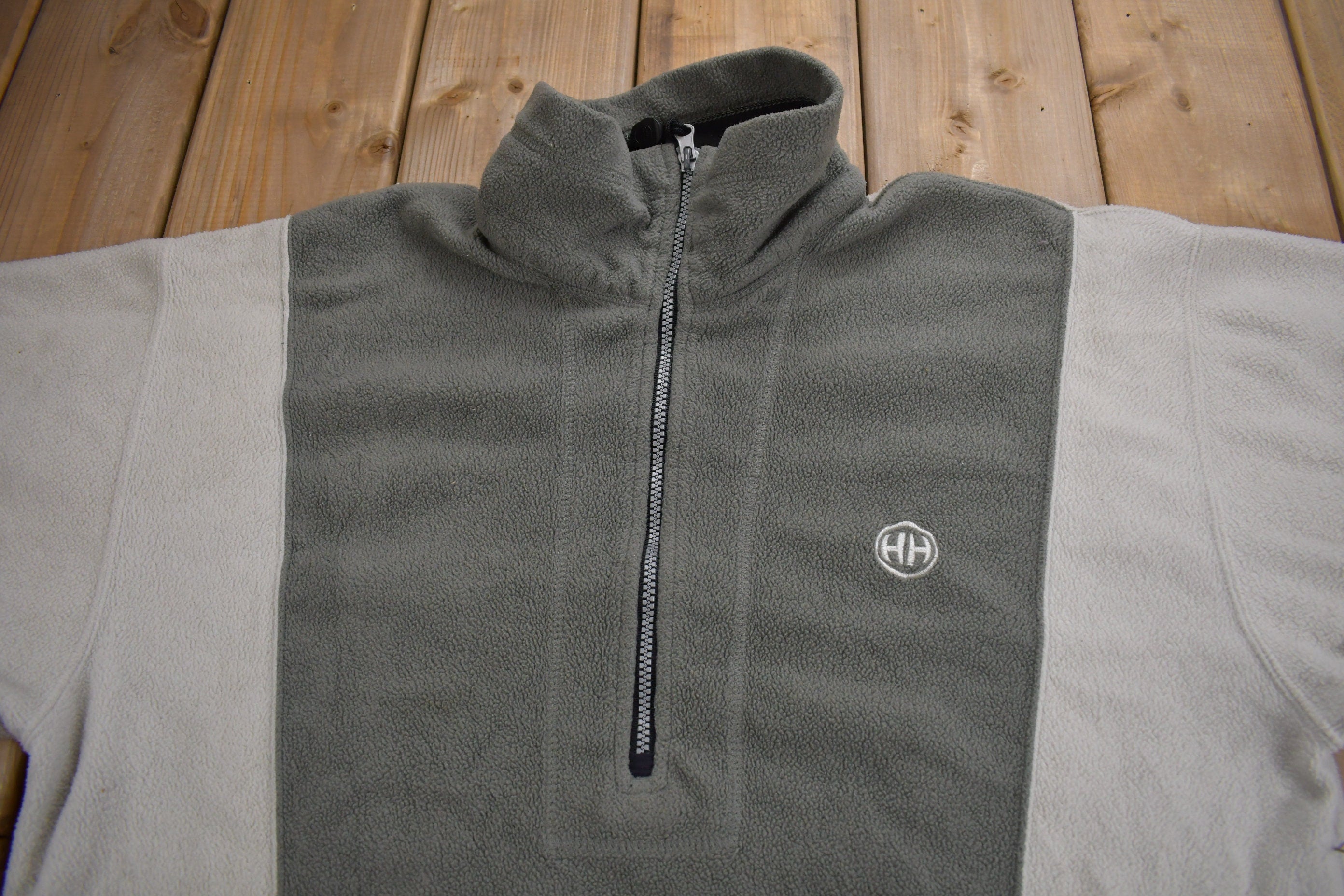 Vintage 1990s Helly Hansen Board Wear Fleece Zip Up Sweater