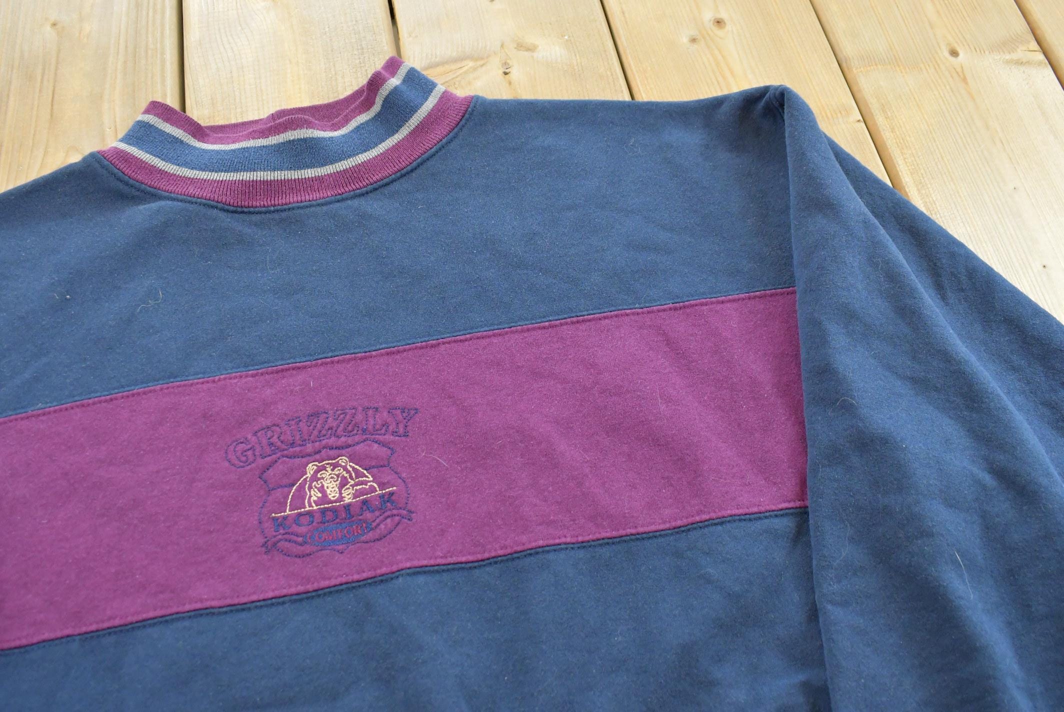 Vintage 1990s Grizzly Bear Kodiak Pullover Sweatshirt Mens XL