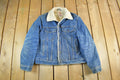 Vintage 1990s Fashioned Sportswear Sherpa Lined Denim Jean Jacket Men's Medium