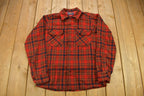 Vintage 1960s Pendleton Plaid Button Up Board Shirt