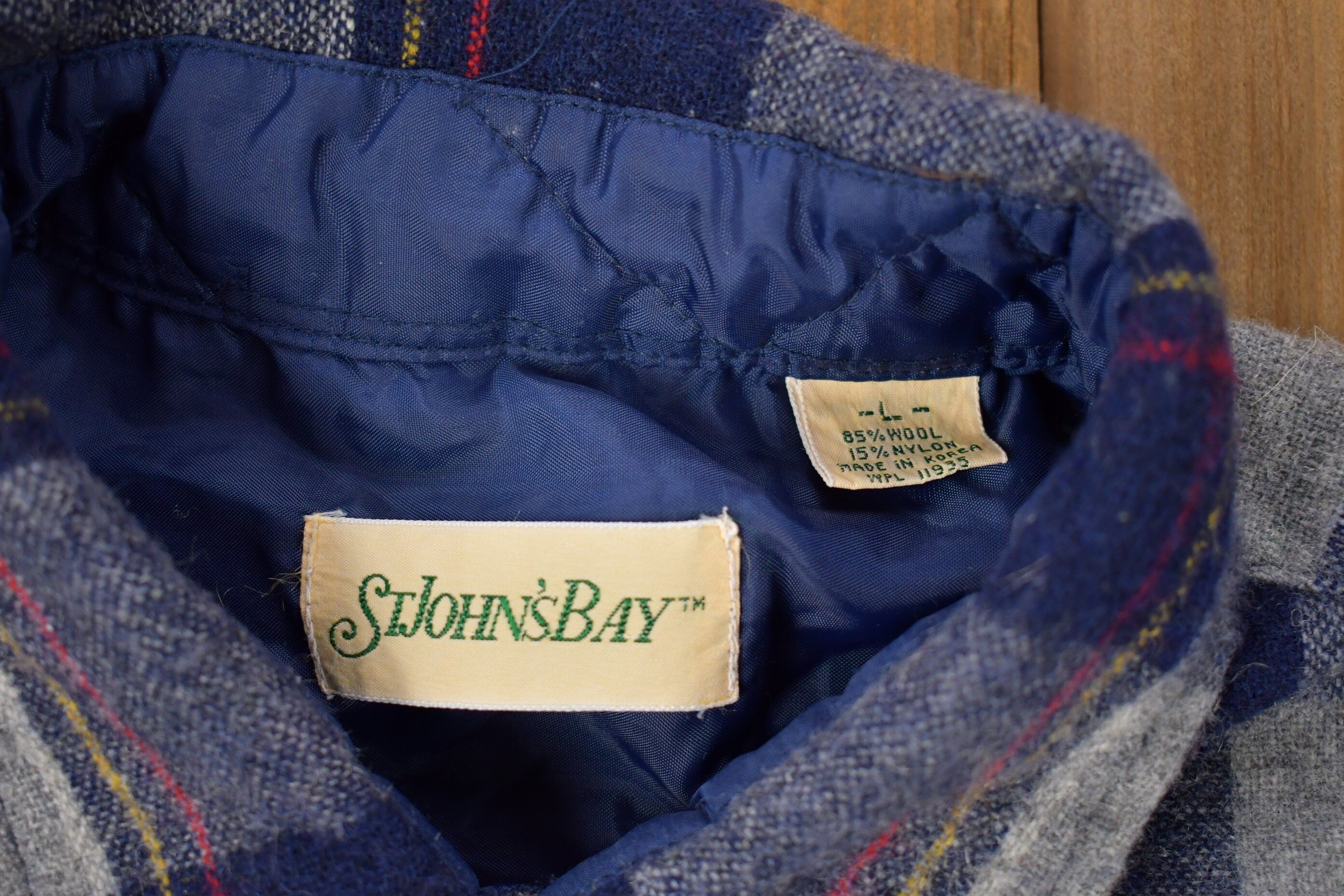 Vintage 1990s St. Johns Bay Plaid Button Up Shirt