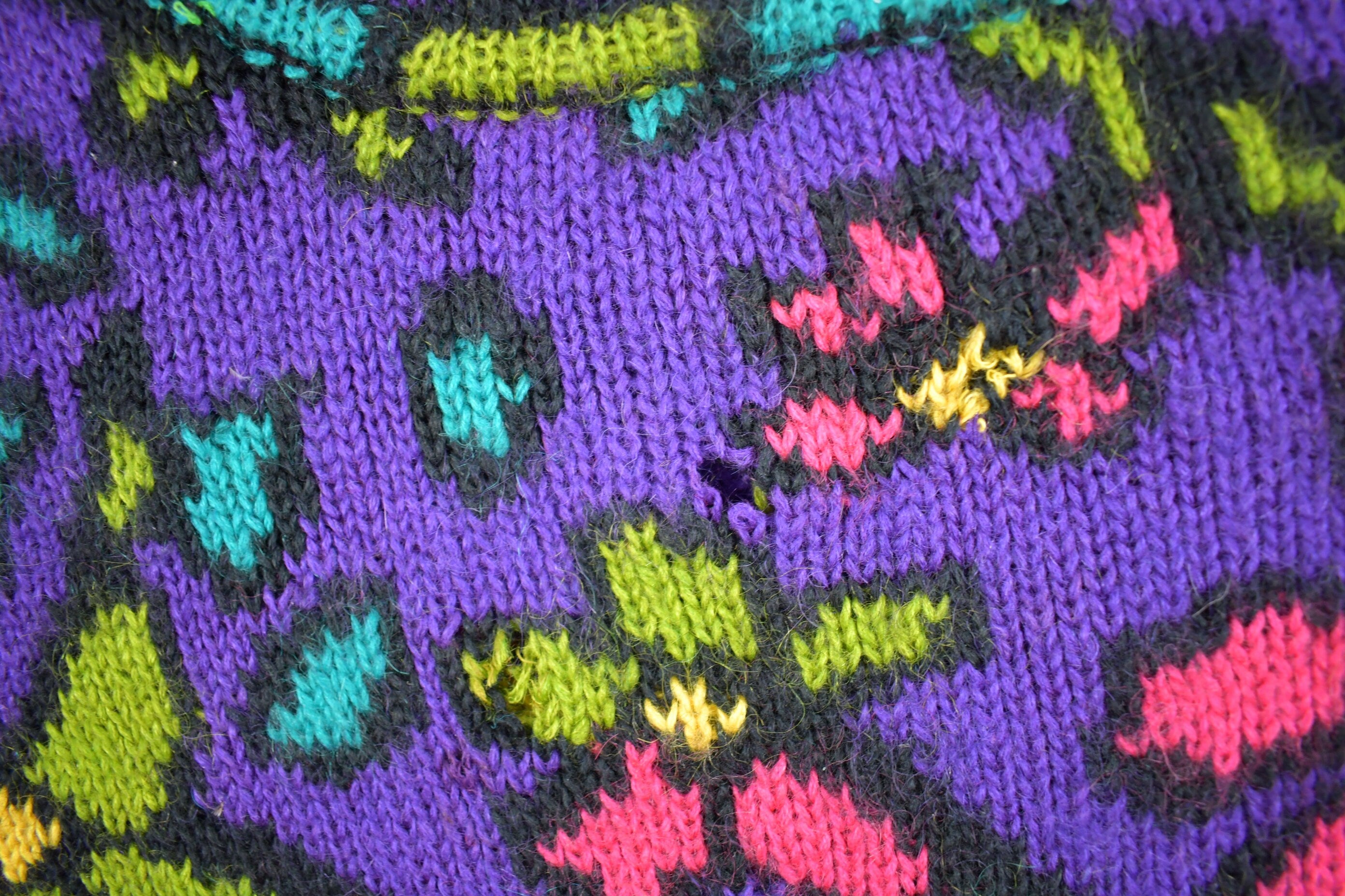 Vintage 1990s Variations Floral Knit Mock Neck Sweater
