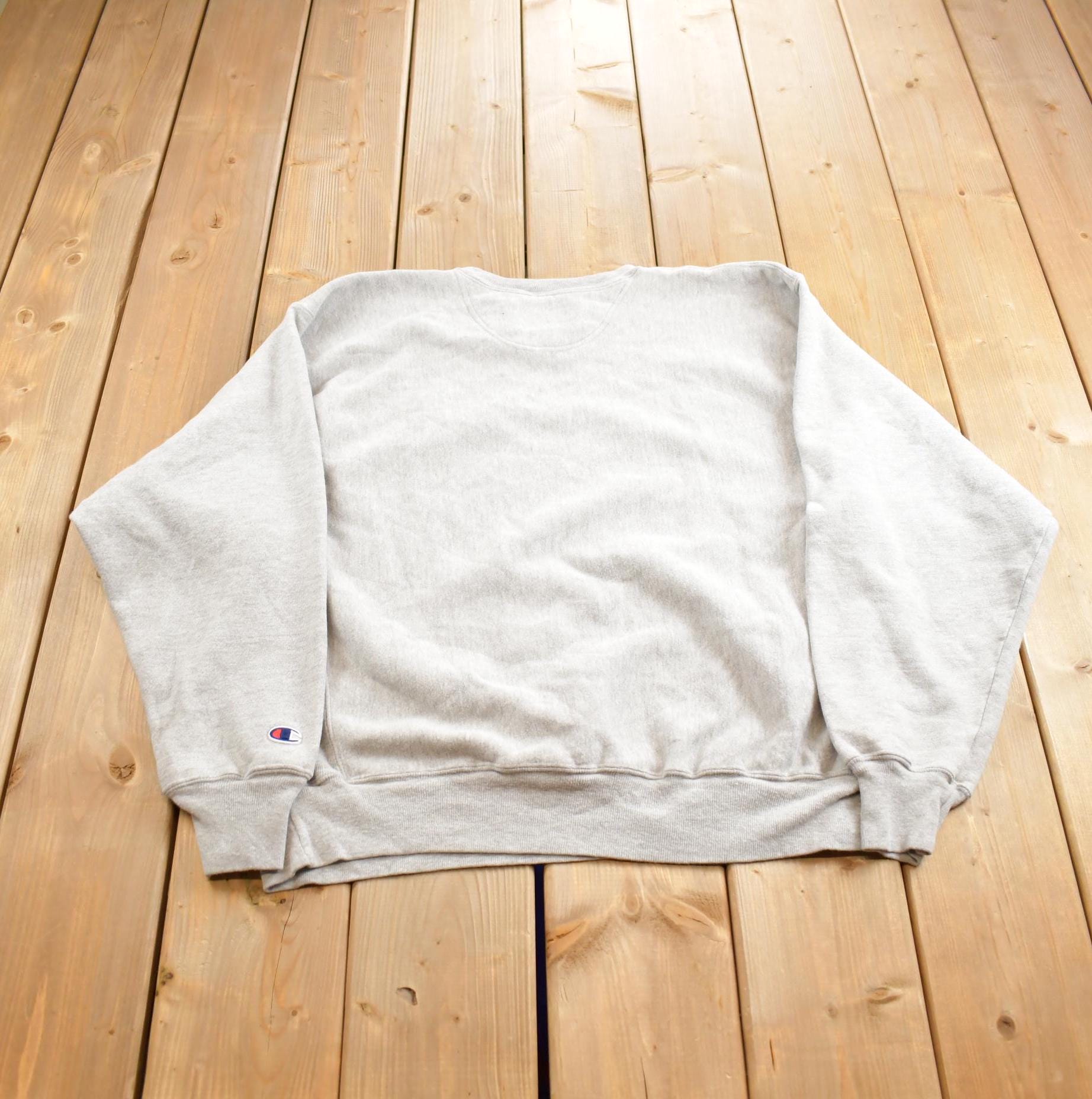 Vintage 1990s Champion Reverse Weave Tonys Plumbing Embroidered Heavy Weight Crewneck Sweatshirt Made In USA