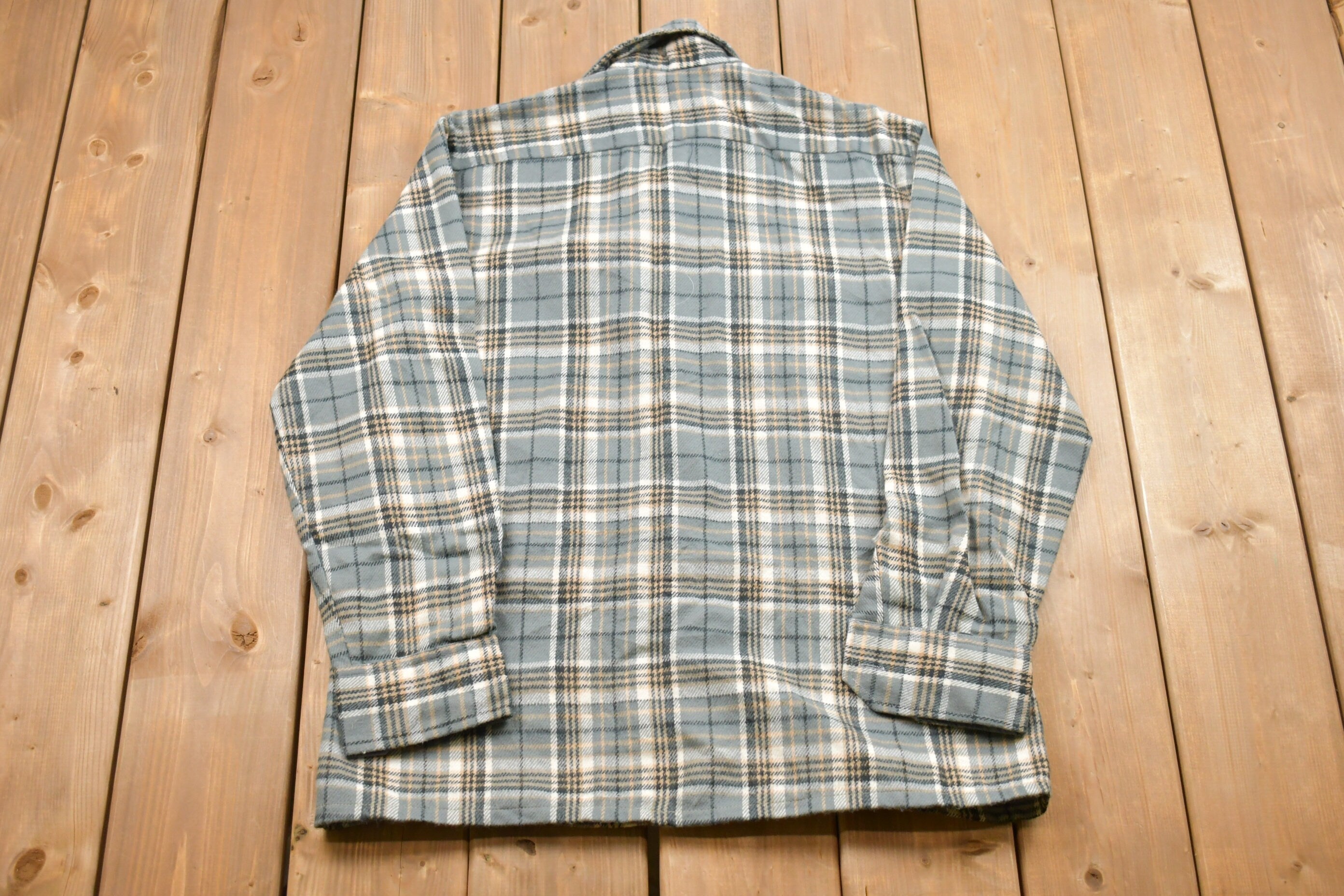 Vintage 1990s Lord & Lord Lined Plaid Button Up Shirt
