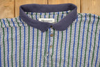 Vintage 1990s Munsingwear All Over Print Collared Polo Shirt / Vintage Polo Shirt / Streetwear / Button Up Shirt / Abstract Pattern