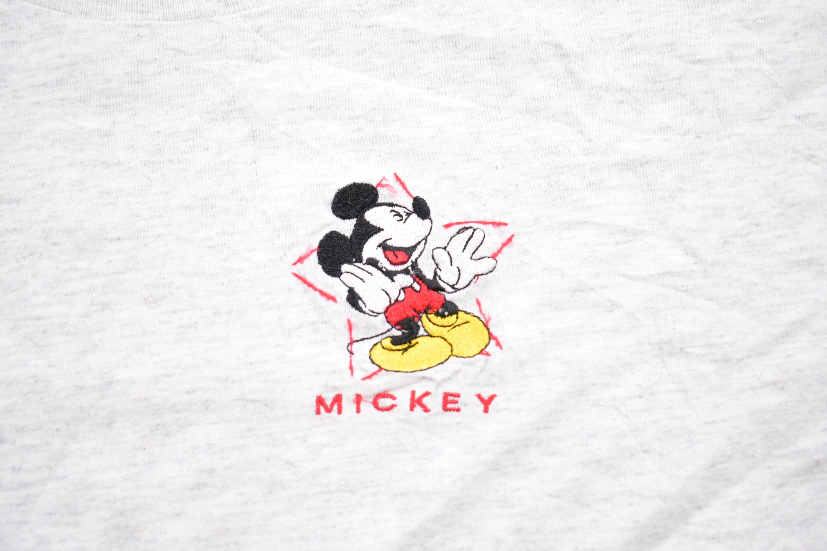 Vintage 1990s Mickey Mouse Embroidered Graphic T-Shirt