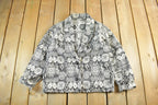Vintage 1990s Chicos Design All Over Print Quilted Blazer Women's S-M