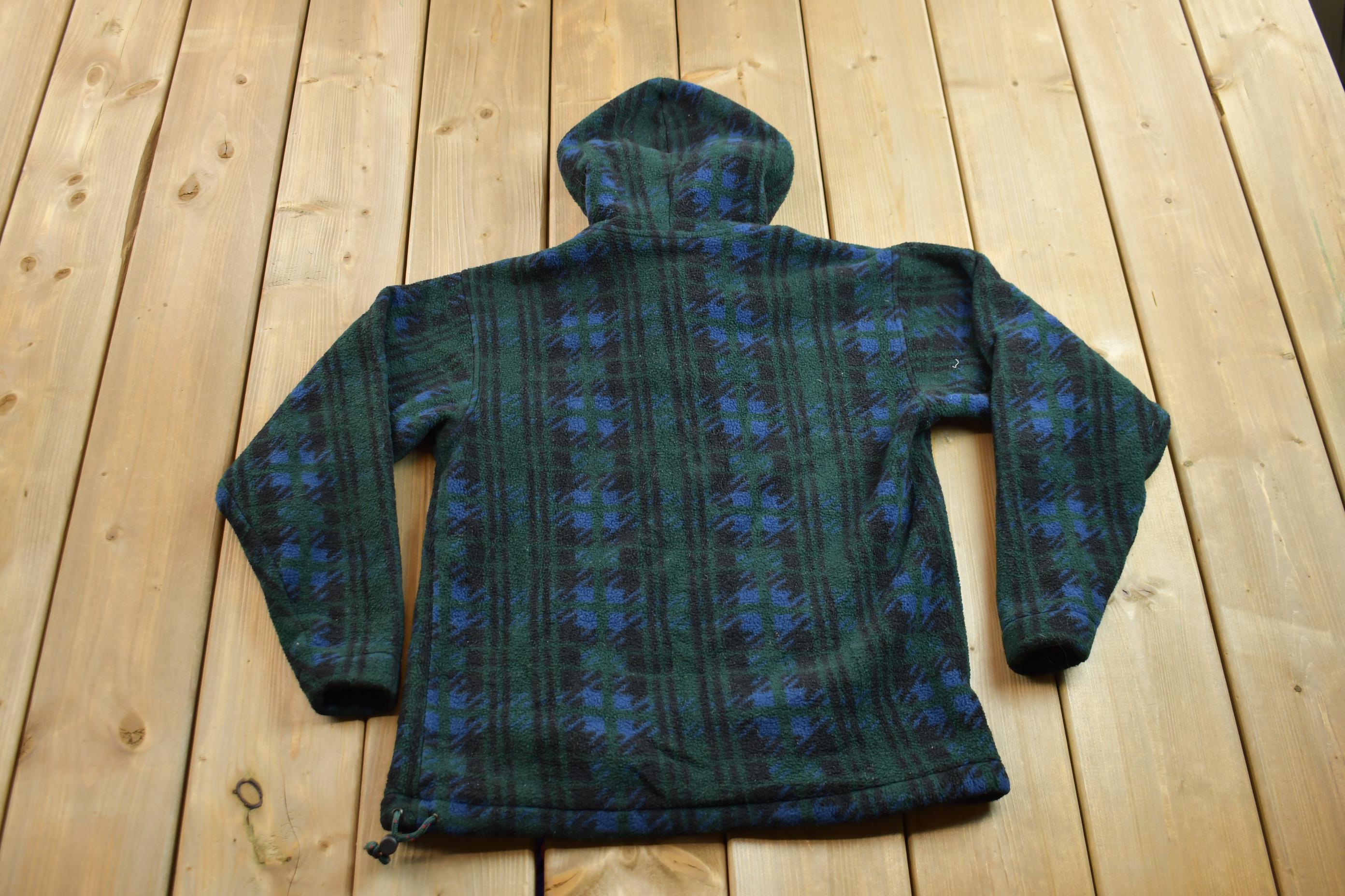 Vintage 1990s LL Bean T Snap Fleece Hoodie