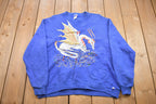 Vintage 1990s Homemade Dragon Graphic Crewneck Sweatshirt
