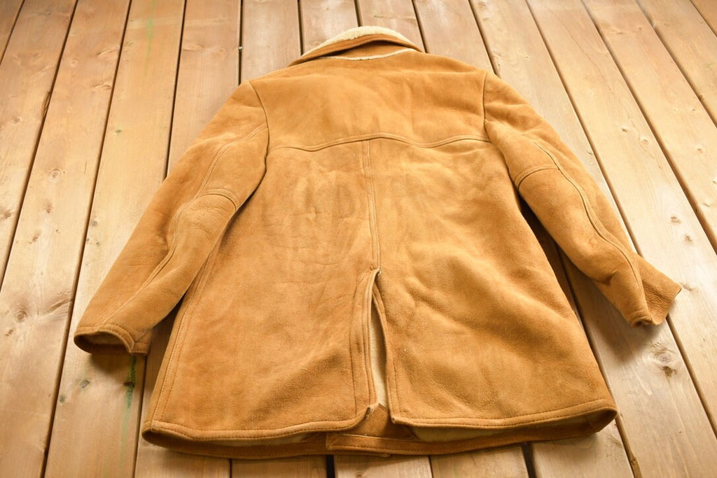 Vintage 1980s Sears The Leather Shearling Jacket