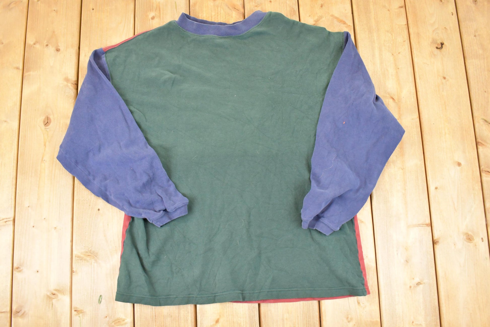 Vintage 1990's American Eagle Color Block Long Sleeve T Shirt Men's L / 90's Preppy Rugby Shirt