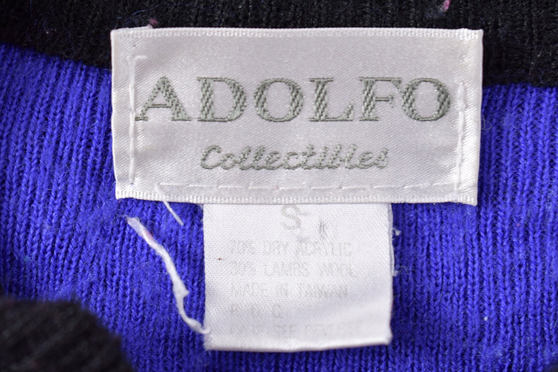 Vintage 1980s Adolfo Knitted Crewneck Sweater