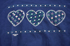 Vintage 1990s Heart Embroidered Collar Crewneck