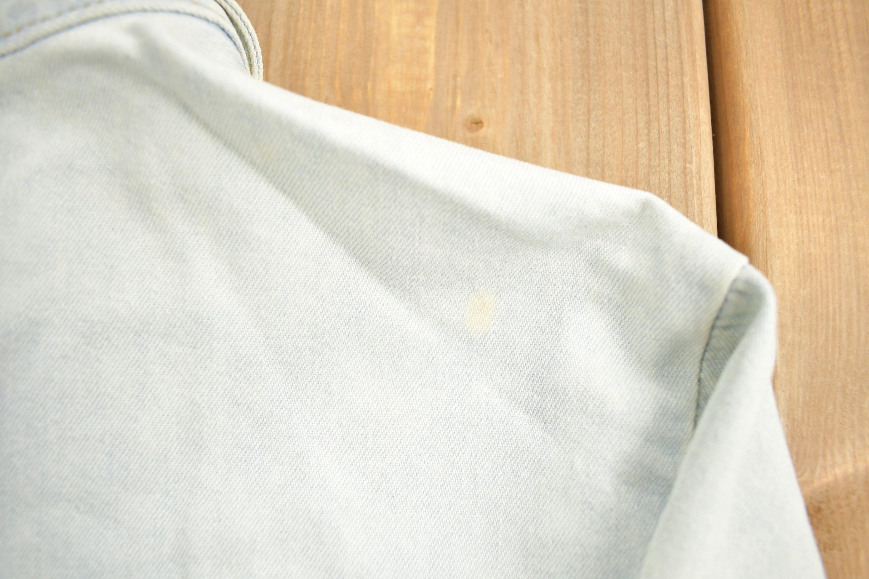 Vintage 1990s For Joseph Light Wash Denim Blank Button Up Shirt