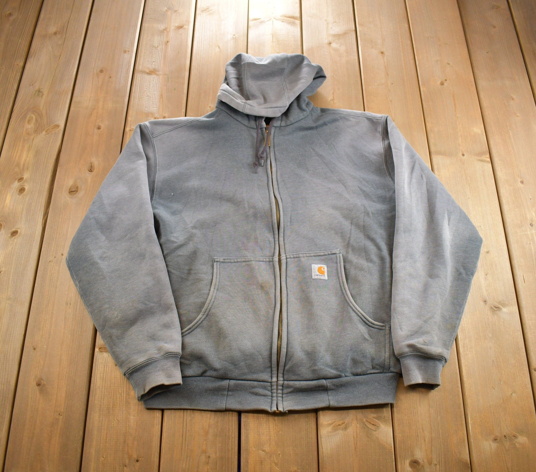 Vintage 1990s Carhartt Zip Up Insulated Hoodie Made In USA