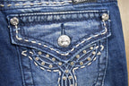 Vintage Y2K Miss Me Bedazzled Low Rise Jeans Size 26x33