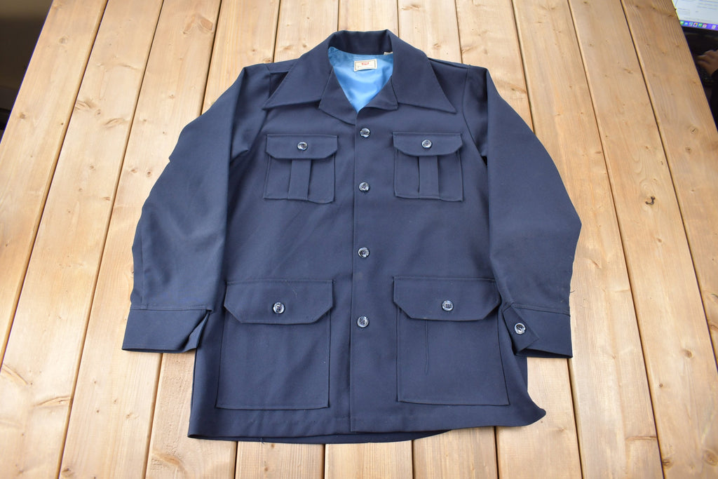 Vintage 1970s Levi's Panatela Tops Western Style Blue Button Up Shirt Made in USA Size XL