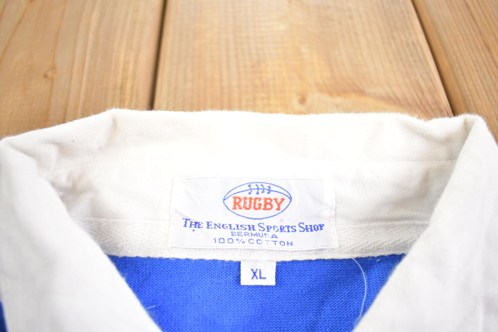 Vintage 1990s Bermuda Embroidered Rugby Blank Button Up Shirt
