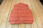 Vintage 1980s Beige & Red Reversible Swan Productions Puffer Vest