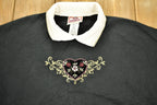 Vintage 1990s Hearts Embroidered Cute Crewneck Sweater