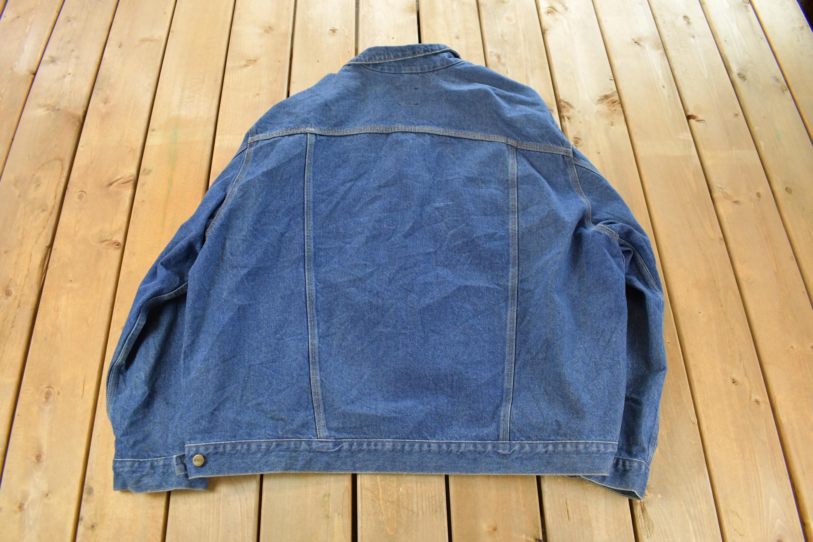 Vintage 1990s Carhartt Denim Trucker Jacket Men's 4XL