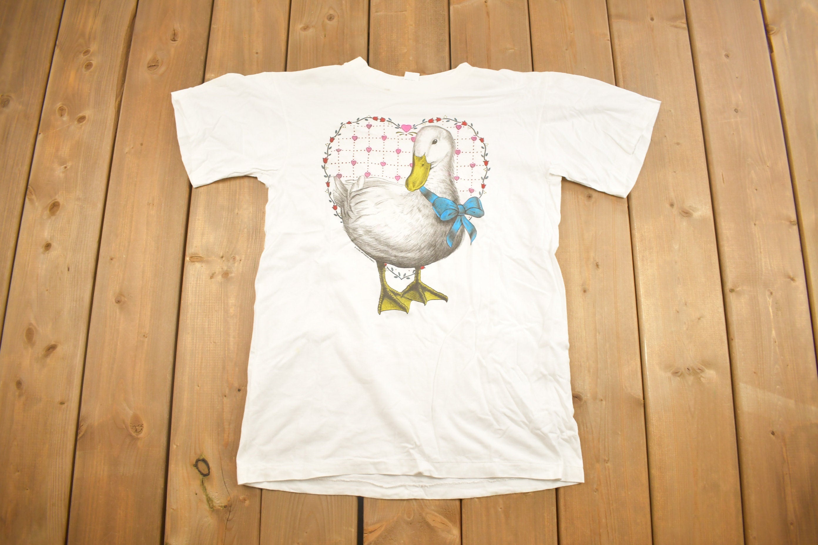 Vintage 1990s Cute Duck Graphic T-Shirt