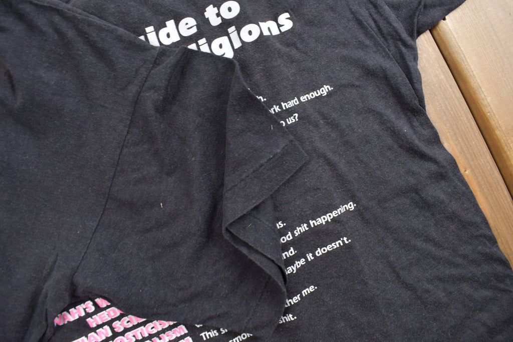 Vintage 1980s A Short Guide To Comparative Religion Graphic T Shirt