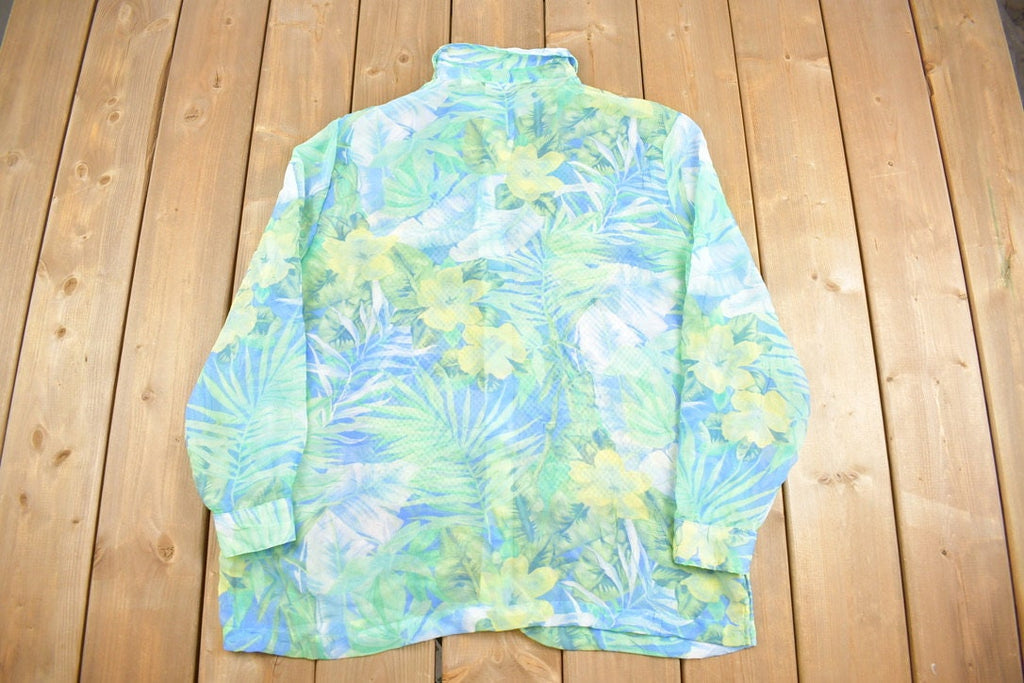 Vintage 1990s Drapers & Damons Floral Print Button Up Shirt