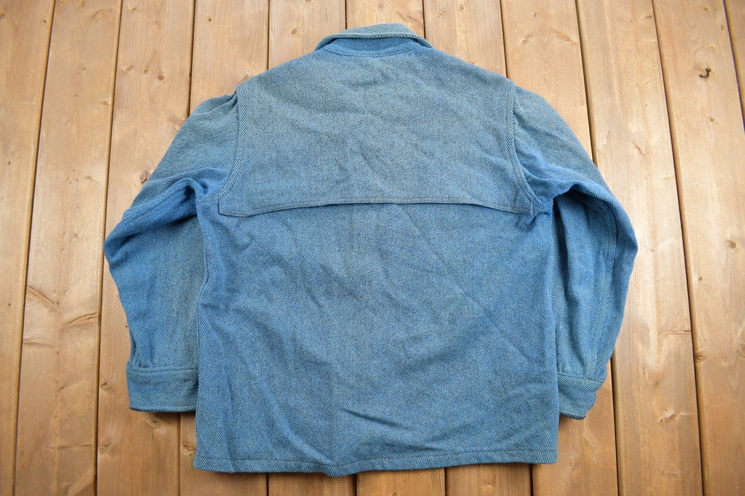 Vintage 1970s Button Up Wool Shacket / 1970s Button Up / Vintage Flannel / True Vintage / Heavy Wool