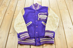 Vintage 1960s King-O Shea Wisconsin Purple Leather Wool Collegiate Varsity Jacket Men's S