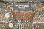 Vintage 1990s Maurices Mens Quarter Button Striped Knit Sweater Men's L