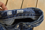 Vintage Y2K Miss Me Bedazzled Low Rise Jeans Women's 27 x 33 / Boot Cut Jeans / Y2K Style / Embroidered Jeans / 2000s / Contrast Stitching
