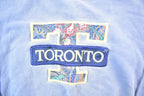 Vintage 1990s Toronto Big T Embroidered Floral Print Letter Crewneck Sweatshirt