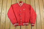 Vintage 1990s Osakis Silverstreaks Champions West Wind Snap Button Satin Jacket Made In USA