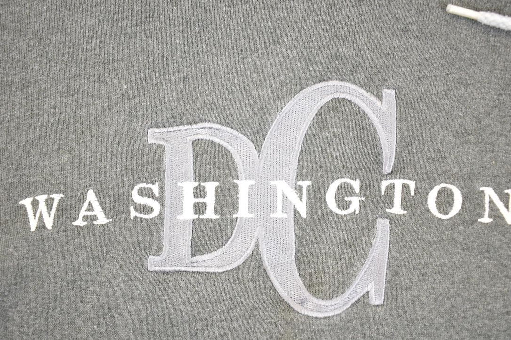 Vintage 1990s Washington DC Embroidered Hoodie Sweatshirt Mens M