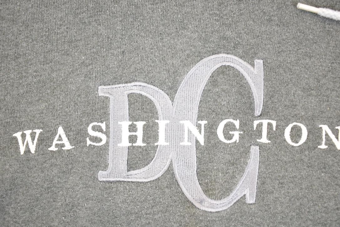 Vintage 1990s Washington DC Embroidered Hoodie Sweatshirt Mens M