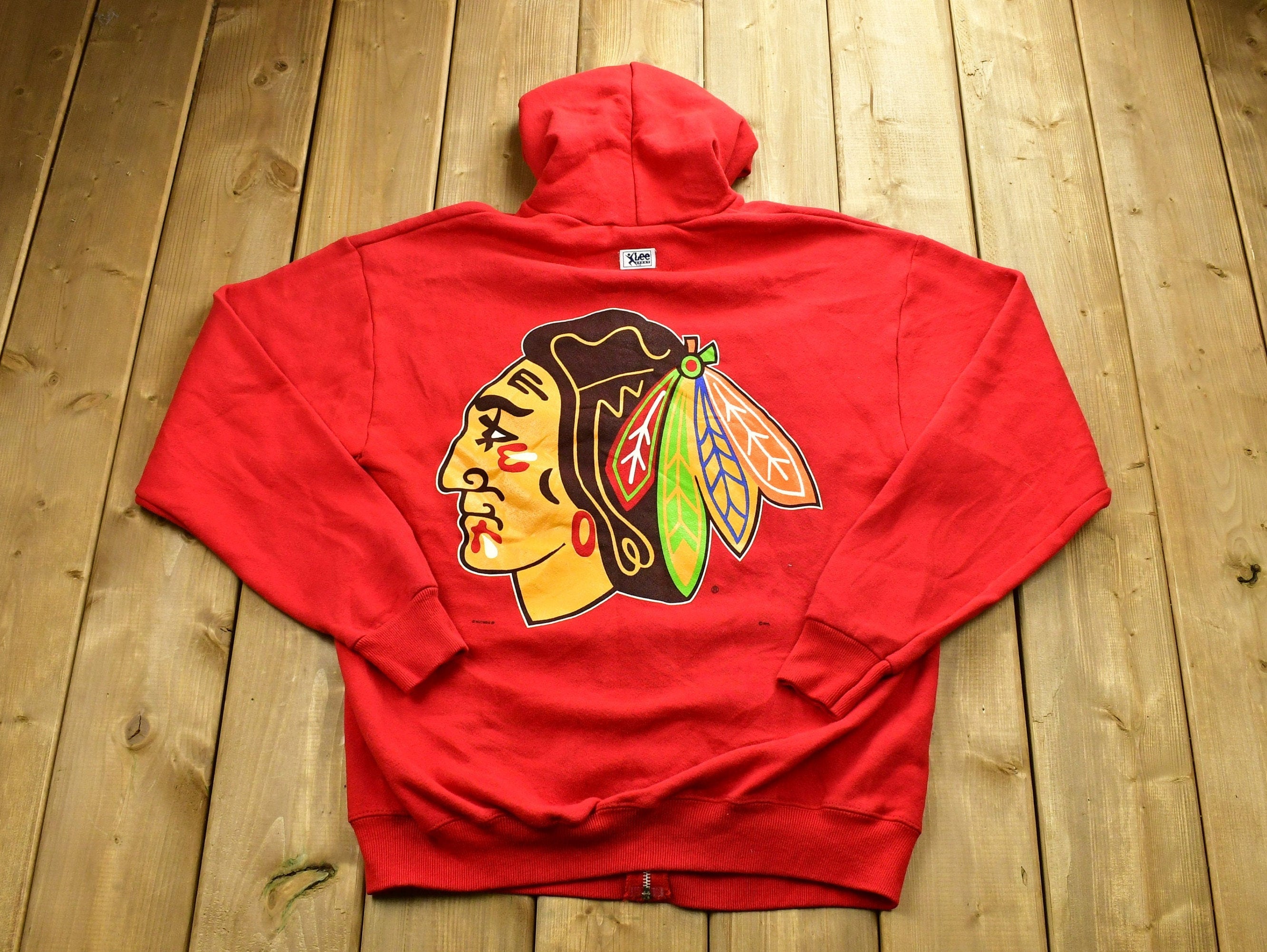 Vintage 90's Chicago Blackhawks Full Zip Sweatshirt