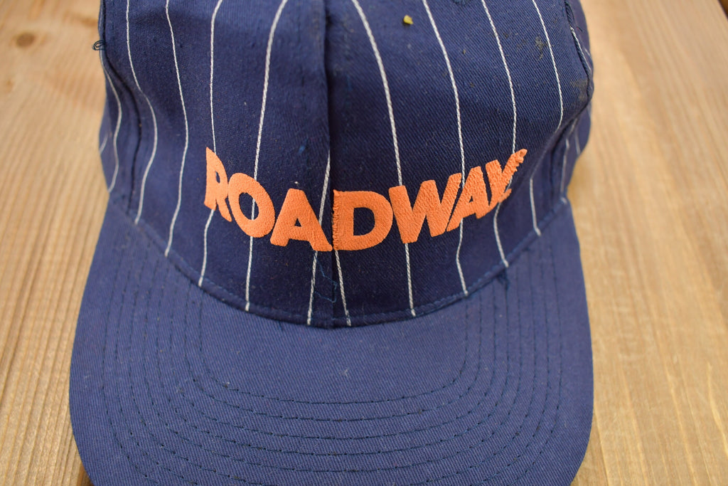Vintage 1990s Roadway Striped Snapback Hat