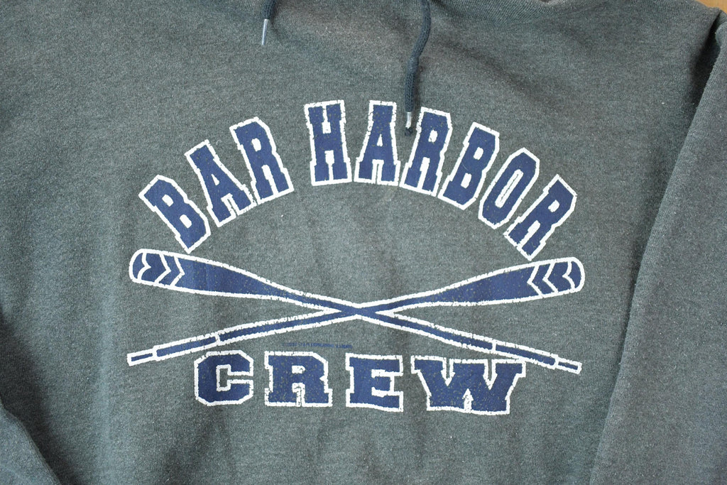 Vintage 1990s Bar Harbor Crew Rowing Hoodie Sweatshirt