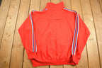 Vintage 1980s Full Zip Scrambler Arm Stripe Sweatshirt