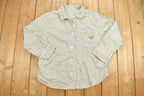 Vintage 1990s Chaps Ralph Lauren Striped Button Up Bed Shirt